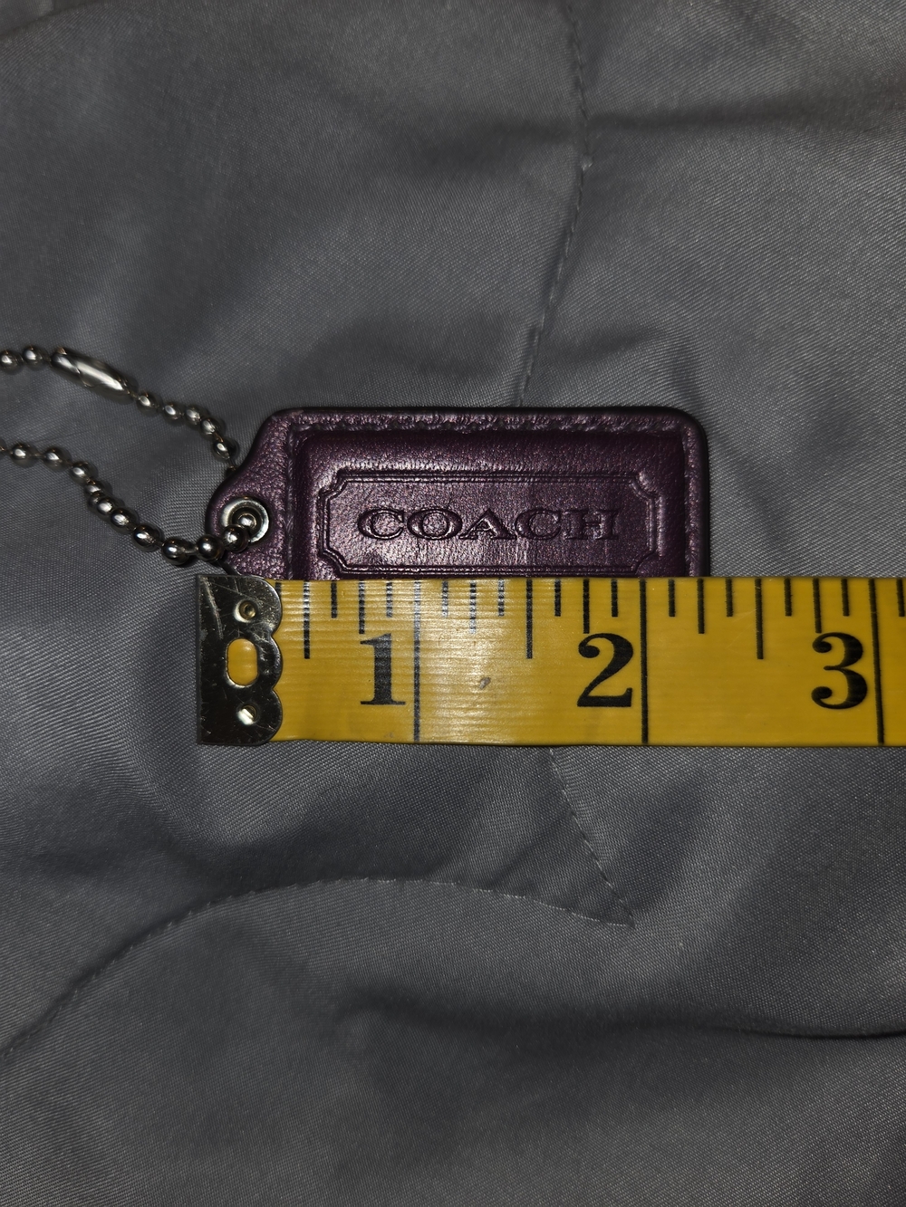 COACH Leather Bag Tag - Purple